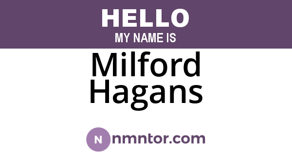 Milford Hagans