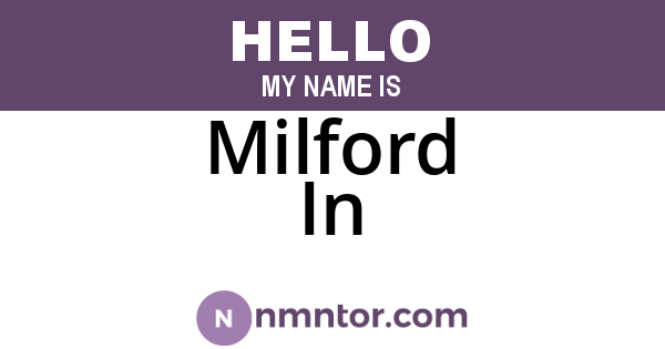 Milford In