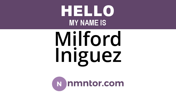 Milford Iniguez
