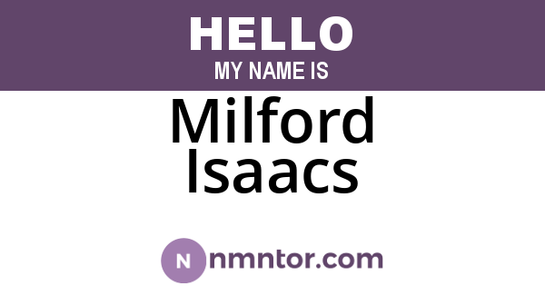 Milford Isaacs