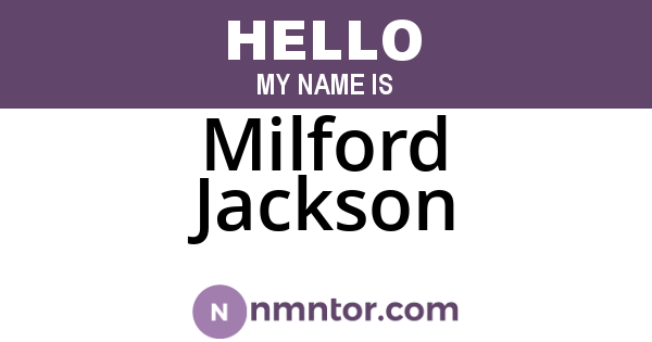 Milford Jackson