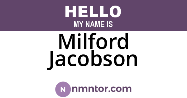 Milford Jacobson