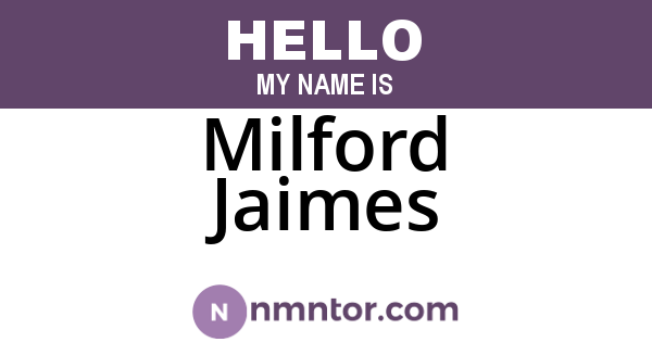 Milford Jaimes