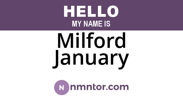 Milford January