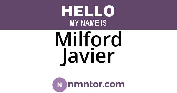 Milford Javier