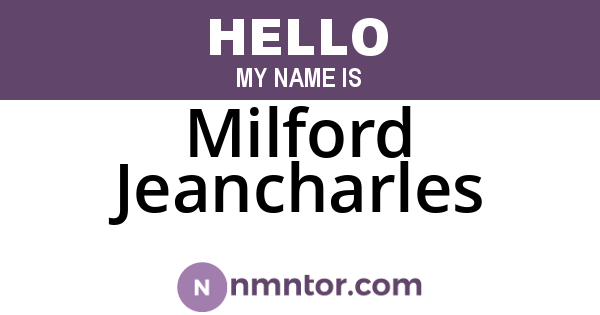 Milford Jeancharles
