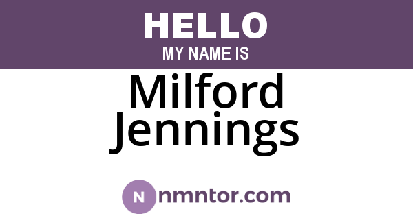Milford Jennings