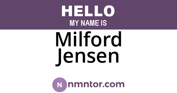 Milford Jensen