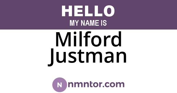 Milford Justman