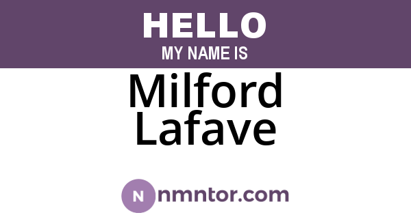 Milford Lafave