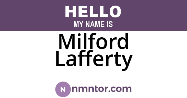 Milford Lafferty