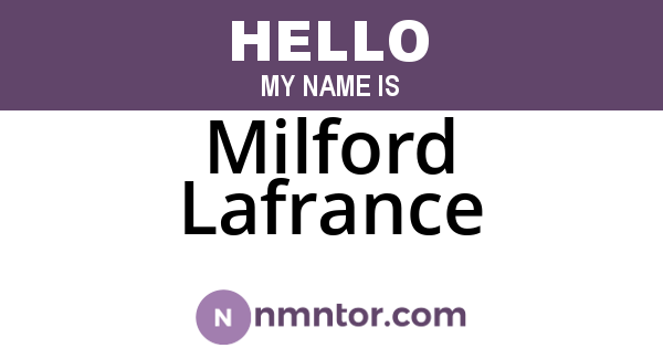 Milford Lafrance