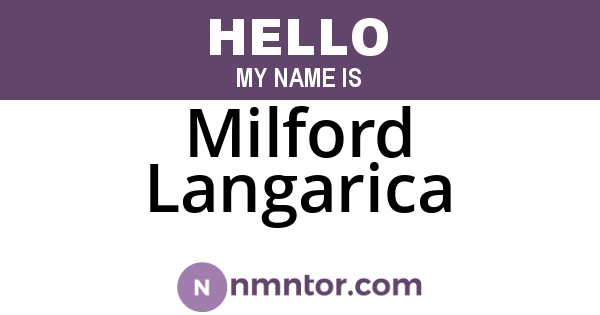 Milford Langarica