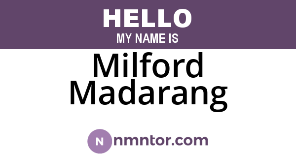 Milford Madarang