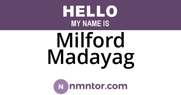 Milford Madayag