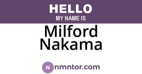 Milford Nakama