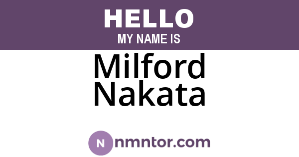 Milford Nakata