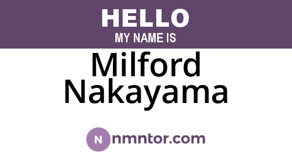 Milford Nakayama