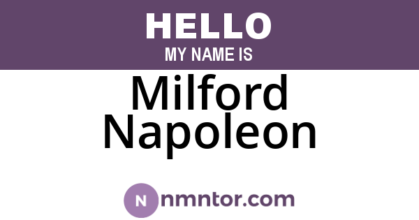 Milford Napoleon