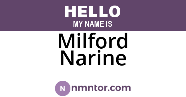 Milford Narine