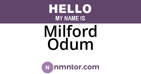 Milford Odum