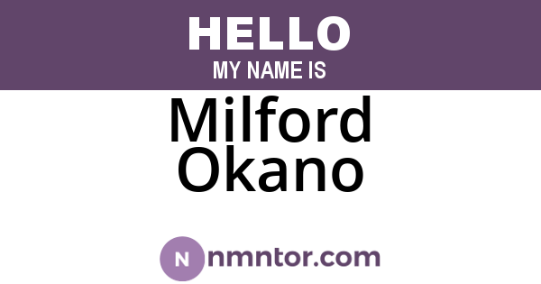 Milford Okano