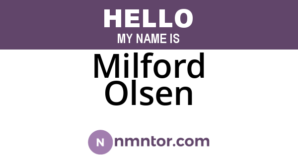 Milford Olsen