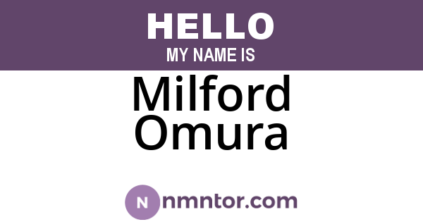 Milford Omura