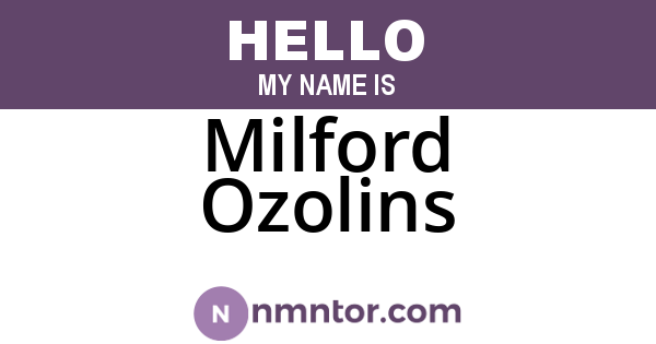 Milford Ozolins