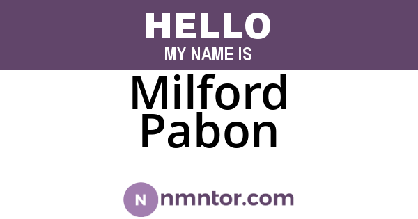 Milford Pabon