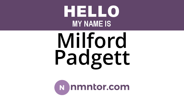 Milford Padgett