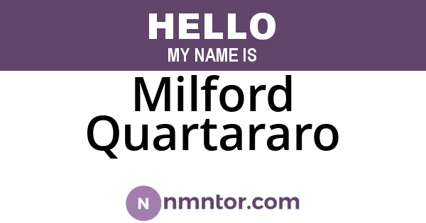 Milford Quartararo