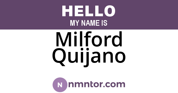Milford Quijano