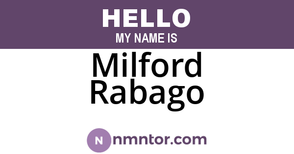 Milford Rabago