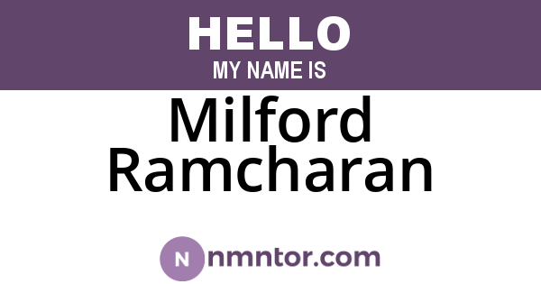 Milford Ramcharan