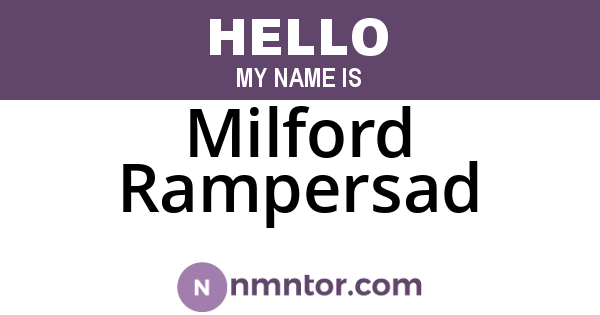 Milford Rampersad