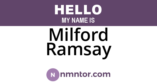 Milford Ramsay