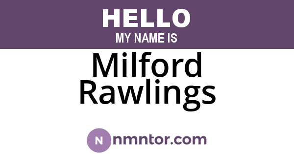 Milford Rawlings
