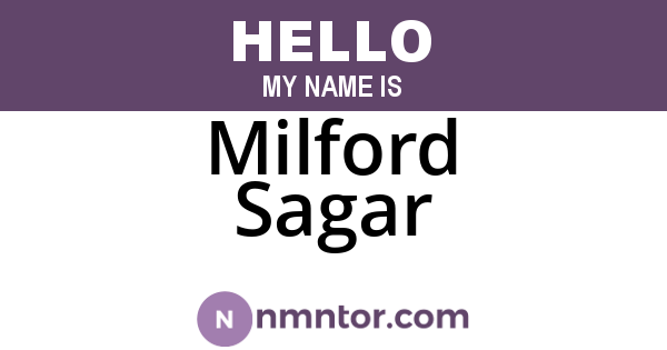 Milford Sagar