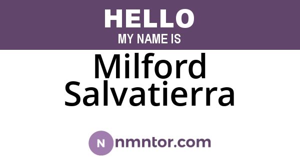 Milford Salvatierra