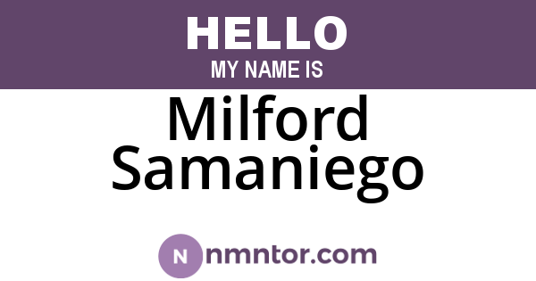 Milford Samaniego