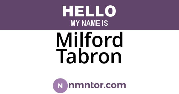 Milford Tabron