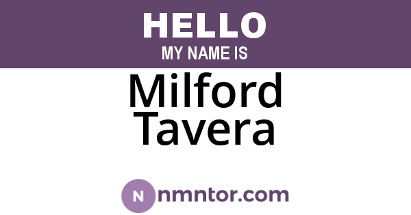 Milford Tavera