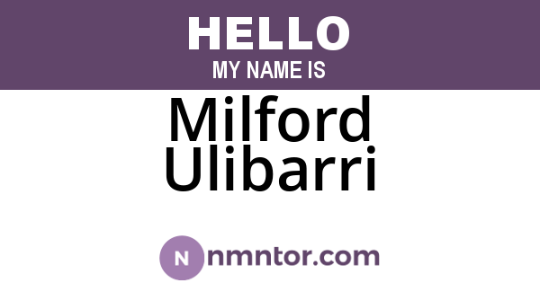 Milford Ulibarri