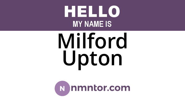 Milford Upton