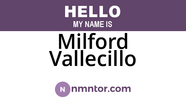Milford Vallecillo