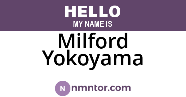 Milford Yokoyama
