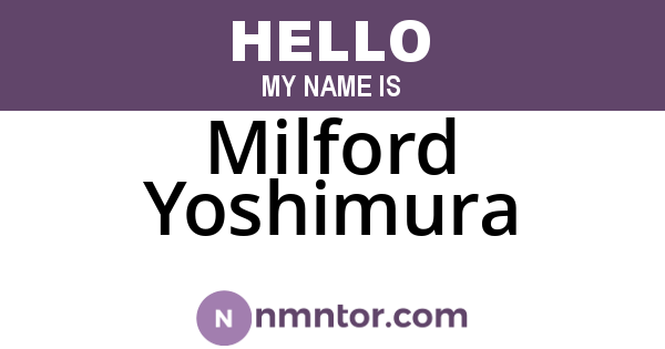 Milford Yoshimura