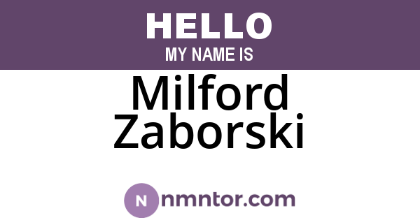 Milford Zaborski
