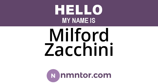Milford Zacchini